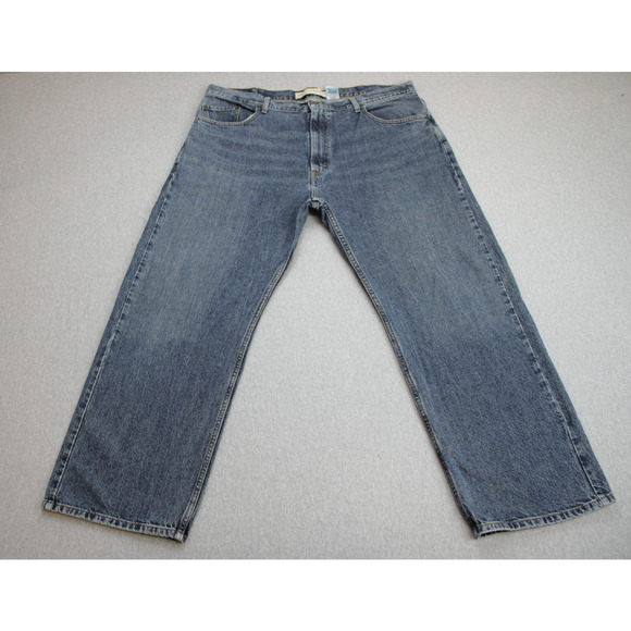 Levis Jeans Mens 40 x 30 Blue 569 Loose Straight 100% Cotton Medium Wash - Picture 1 of 7